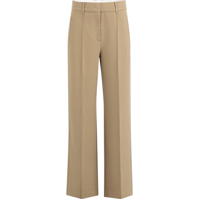 Geweven broek met stiksels KHAKI GREEN