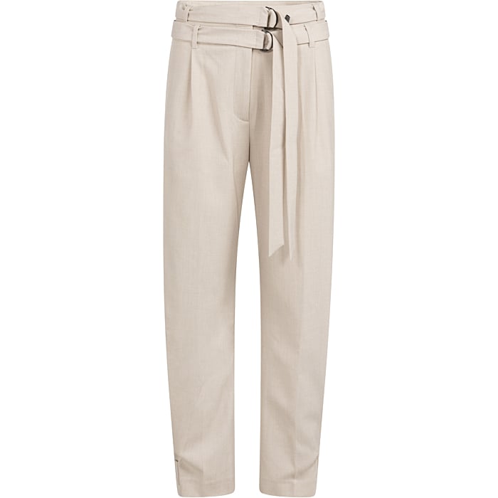 Broek met dubbele riem KIT BEIGE