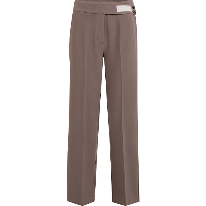 Pantalon met tailleband DEEP TAUPE BROWN