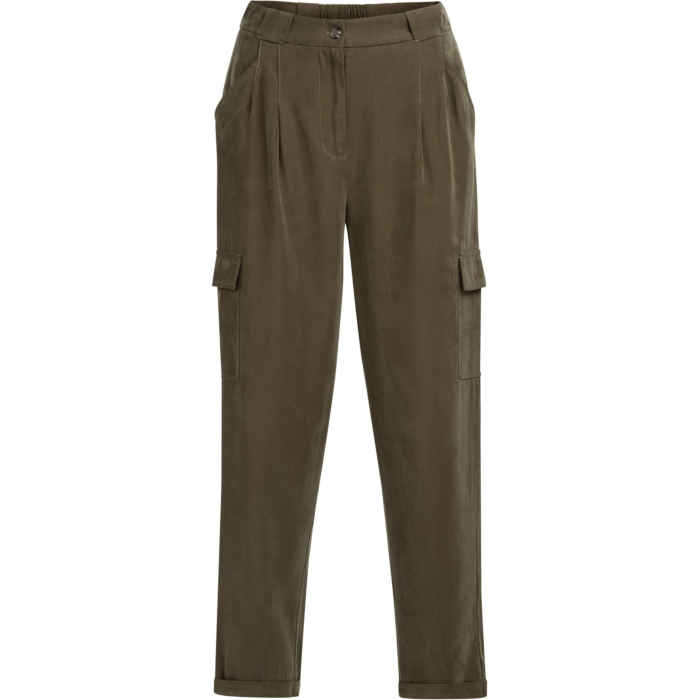 Cargobroek met plooien ARMY GREEN
