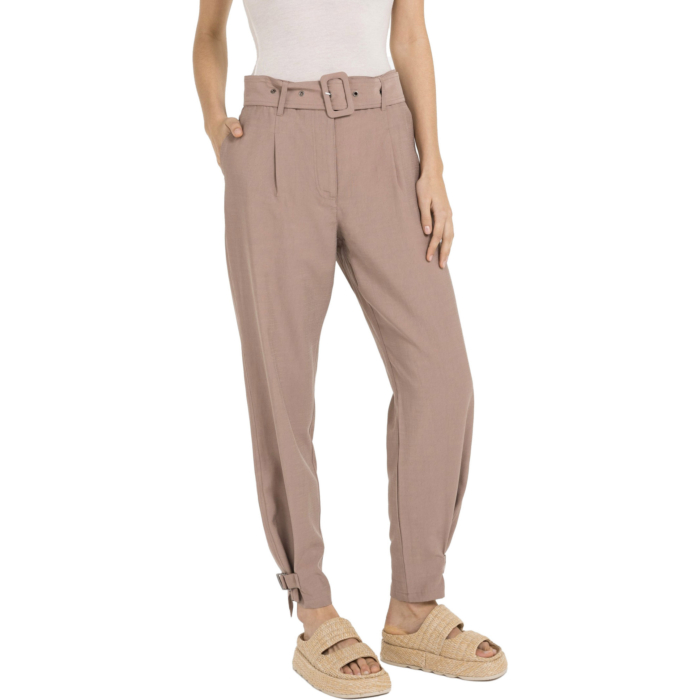 Broek met bandjes bij de zoom BROWNIE BROWN