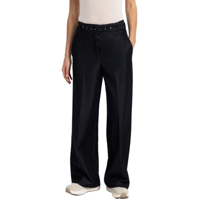 Broek met ceintuur CAT BLACK