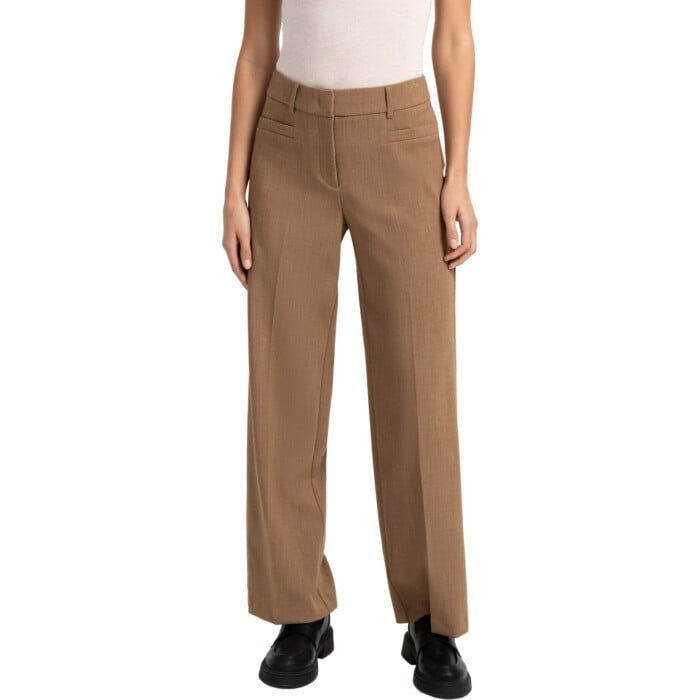 Pantalon met rechte pijpen OTTER BROWN MELANGE