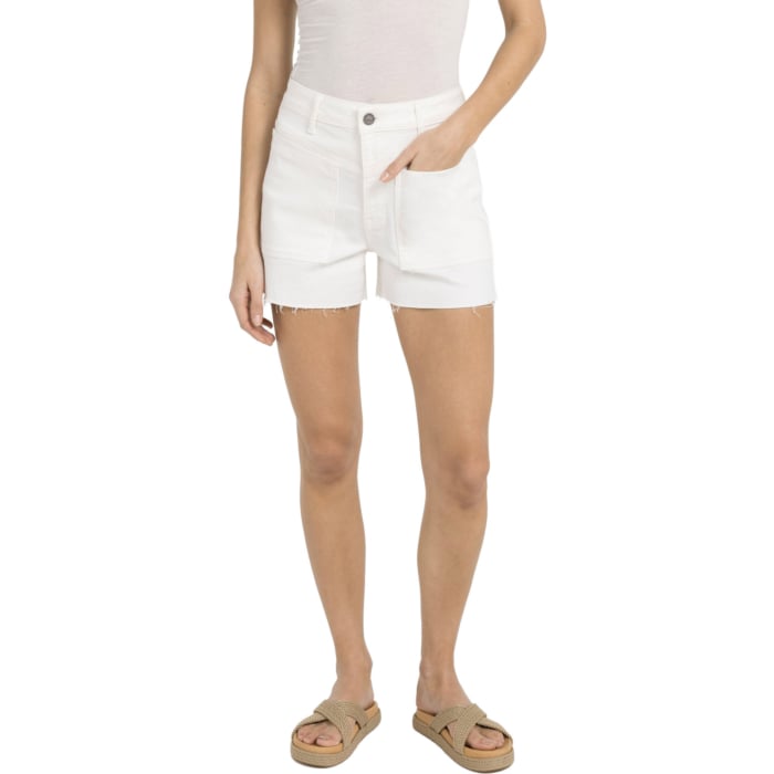 Short met rafelige zoom WHITE DENIM
