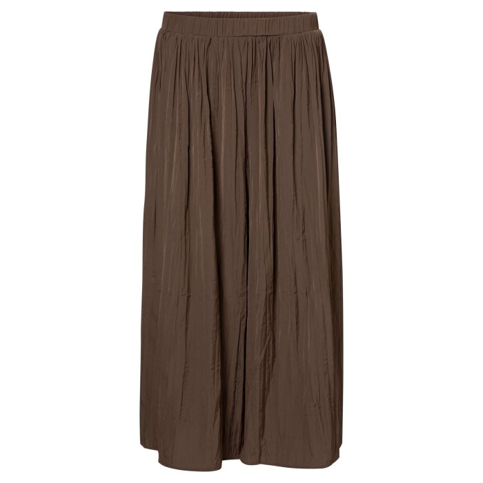 Culotte trousers woven plissé bungee  brown