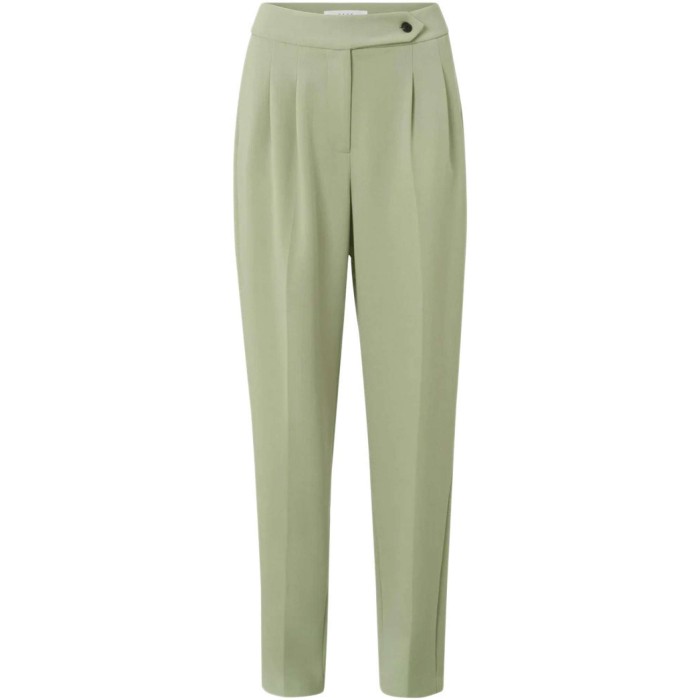 High waist trousers elm green