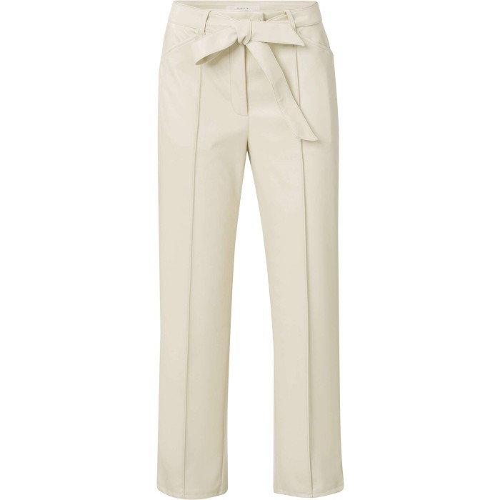 Faux leather trousers ivory white
