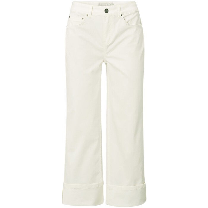 Mid-waist roll-up jeans PURE WHITE