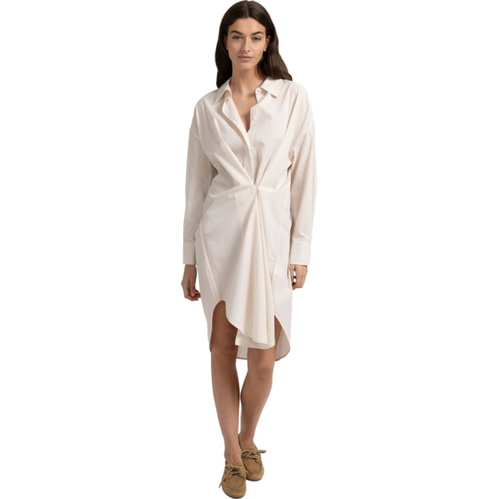 Gestreepte blousejurk SEMOLINA BROWN DESSI