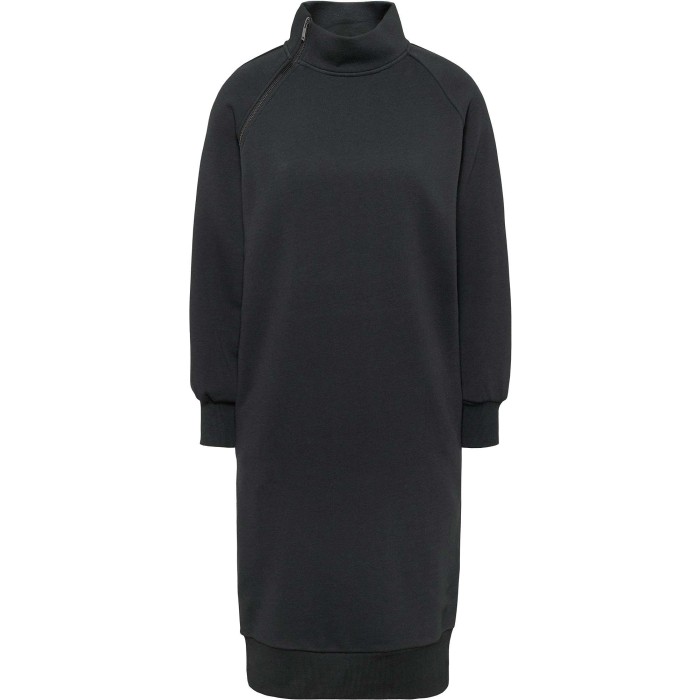 Sweater dress with zipper anthracite