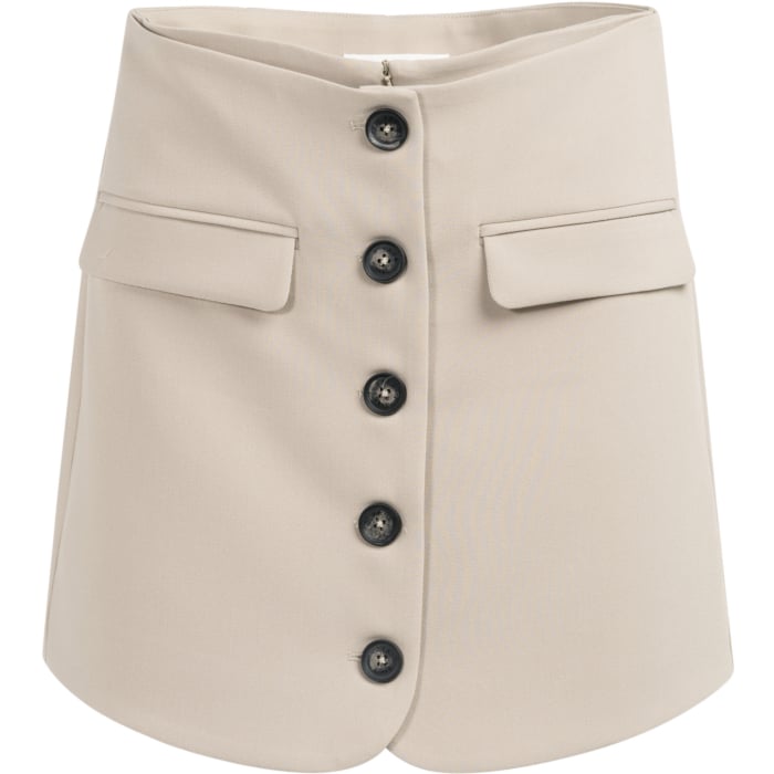 Geweven skort met klepzakken CROCKERY BROWN
