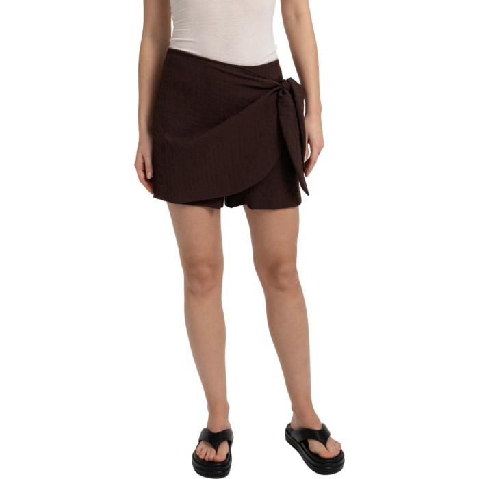 Gestreepte skort AUBERGINE PURPLE DES