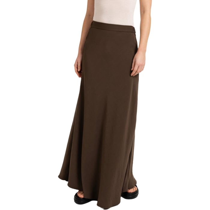 A-lijn maxi rok SLATE BLACK BROWN