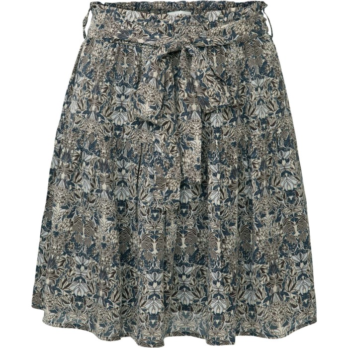 Mini skirt with print ombre blue dessin