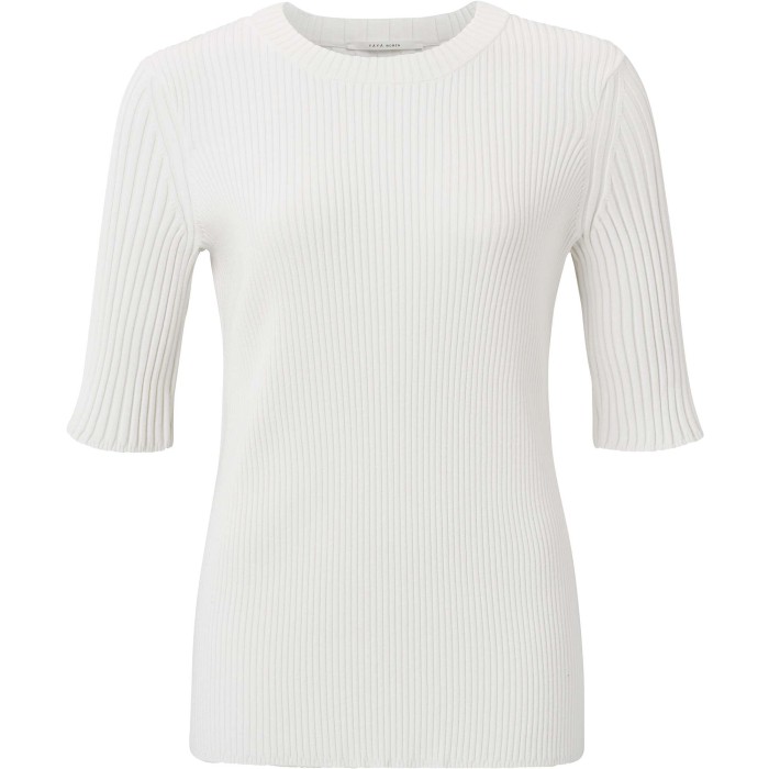 Ribbed sweater bright white