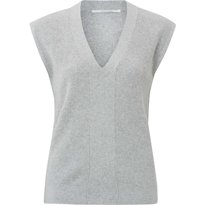 V-neck sweater grey melange