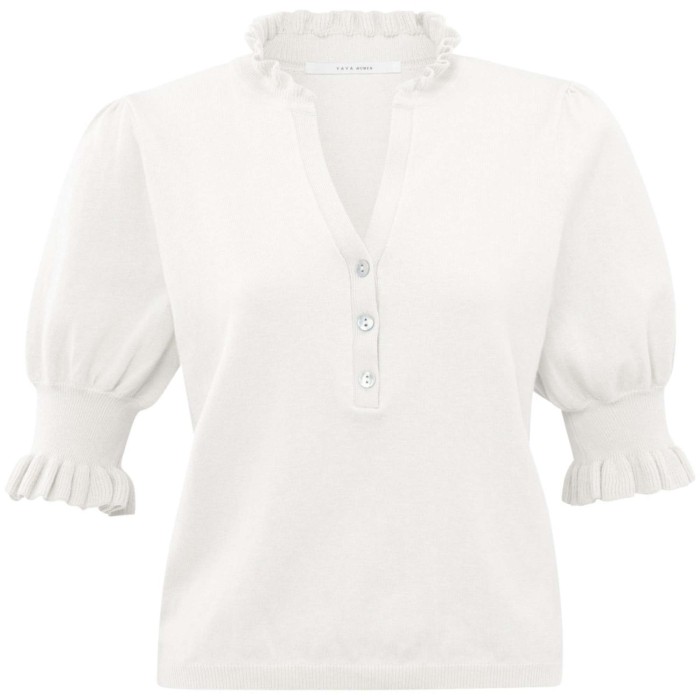 Sweater with puff sleeves OFF WHITE