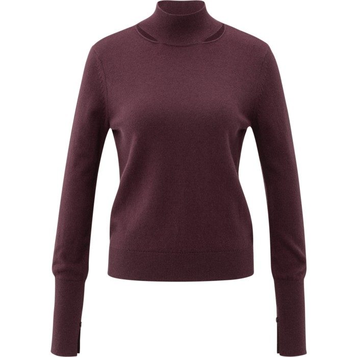 Trui met opengewerkte halslijn FUDGE PURPLE