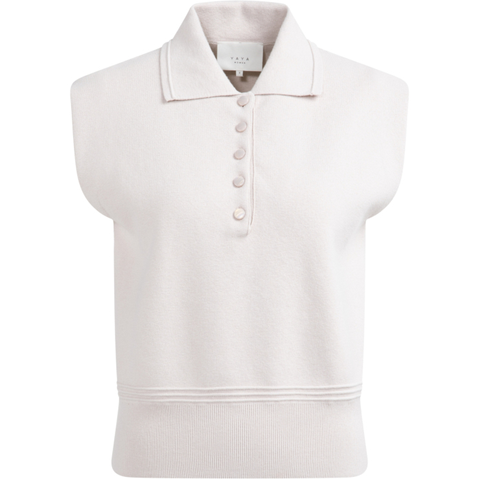 Mouwloze trui met knoopjes TEMPLE GRAY