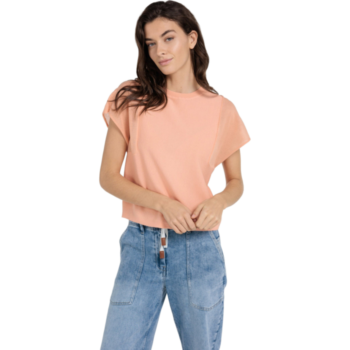 Top met transparante mouwen PEACH PALAZZO ORANGE