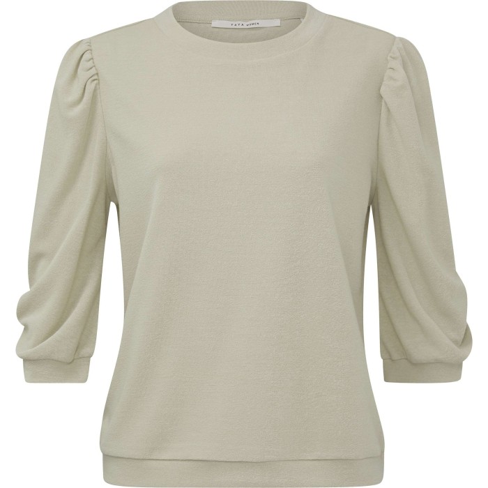 Sweatshirt with puffed sleeves mineral gray