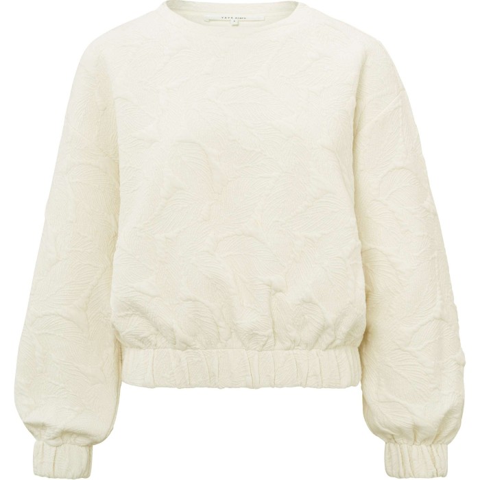 Structured sweatshirt ivory white