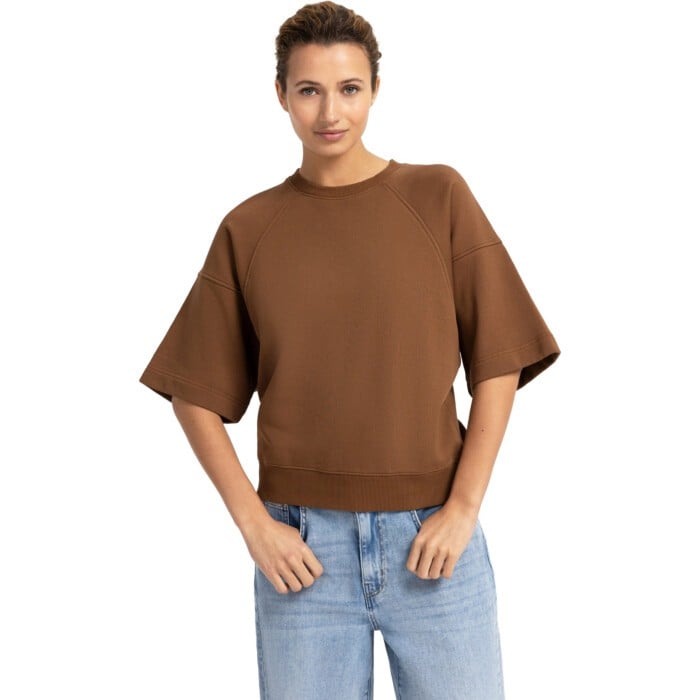 Sweater met raglanmouwen BISON BROWN