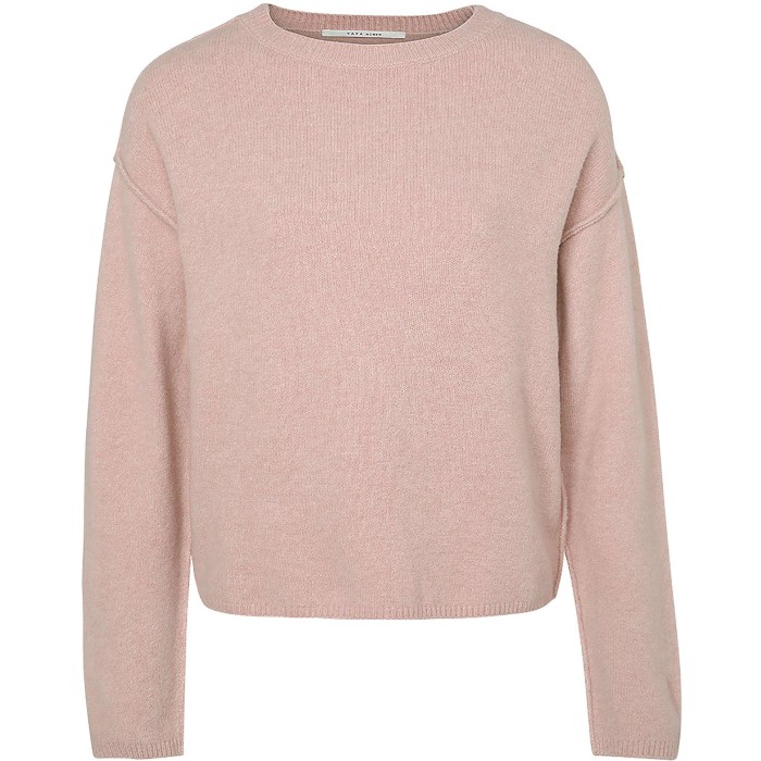 Cropped sweater ls adobe rose pink