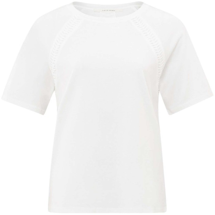 T-shirt with braided detail PURE WHITE