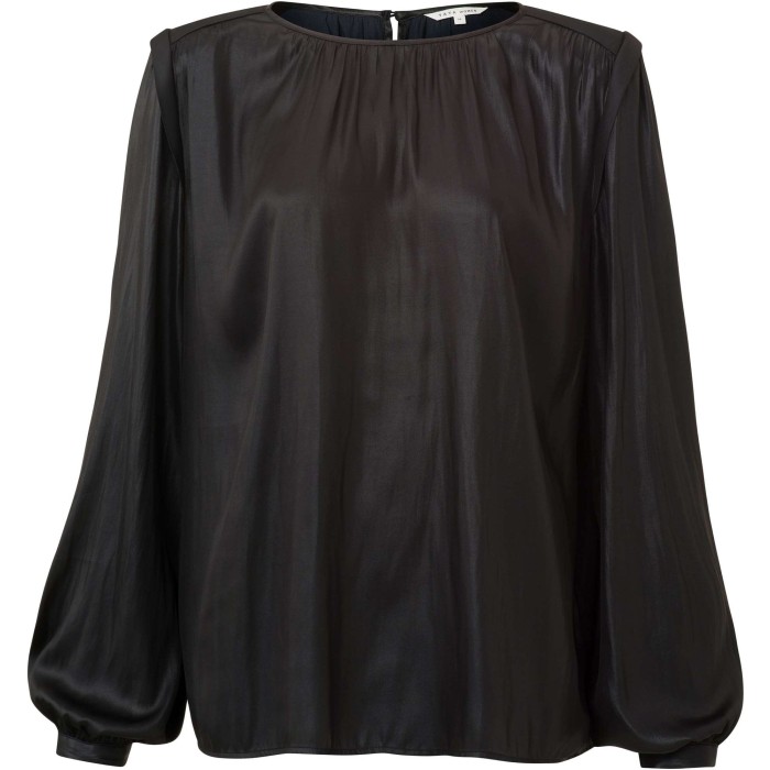 Flowy top with shoulder detail anthracite/black
