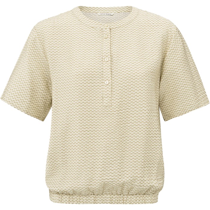 Polo blouse with print SOFT GREY DESSIN