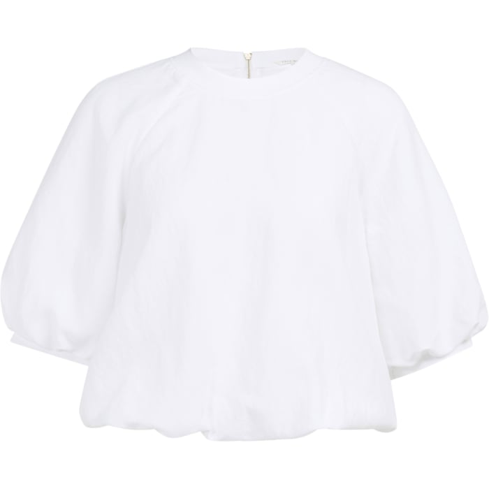 T-shirt met ballonmouwen PURE WHITE