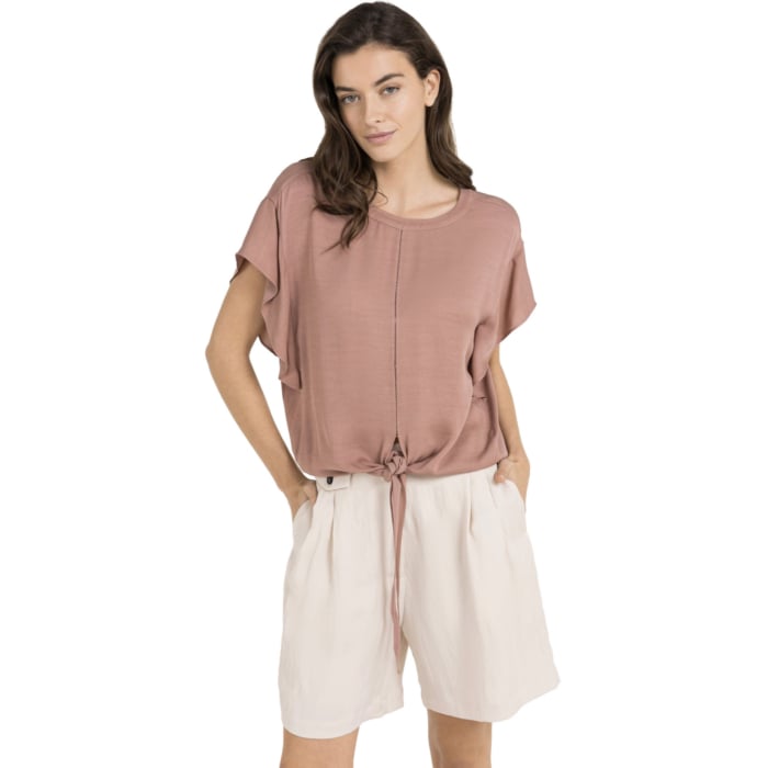 Top met knoopdetail BURLWOOD PINK