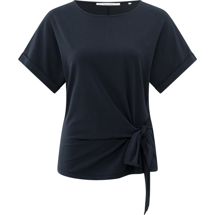 T-shirt met knoopdetail TOTAL ECLIPSE BLUE