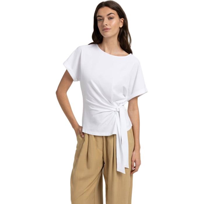 Top met knoopdetail PURE WHITE