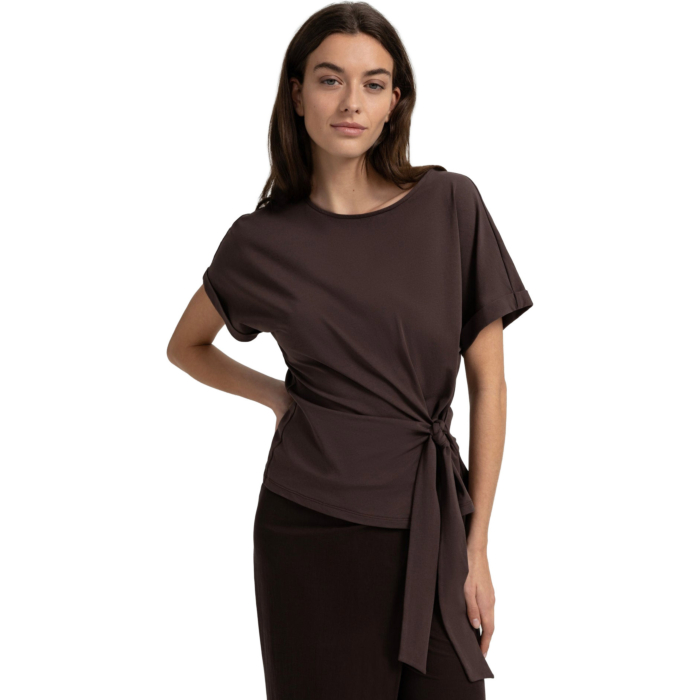Top met knoopdetail AUBERGINE PURPLE
