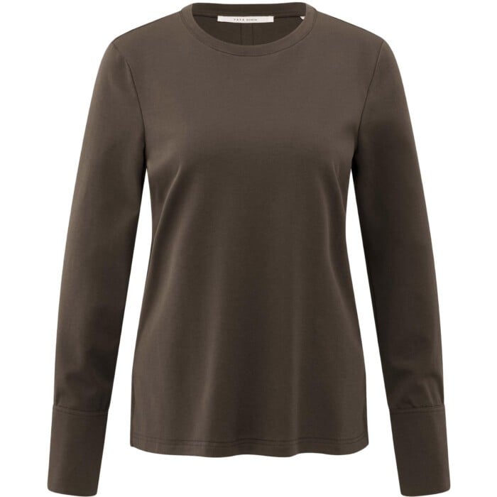 Top met geweven manchetten SLATE BLACK BROWN