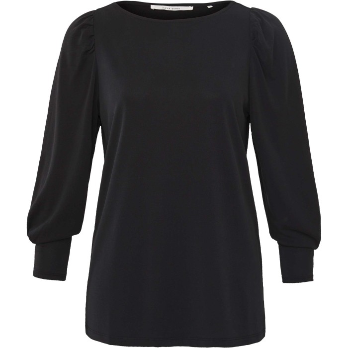 Puff sleeve top anthracite