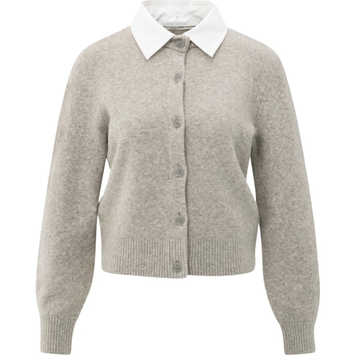 Vest met afneembare kraag BROWNISH GREY