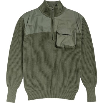 Army half zip knit hunter green