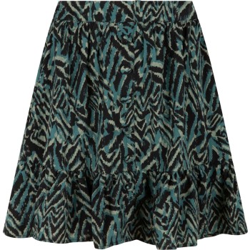Skirt eva black & green printed