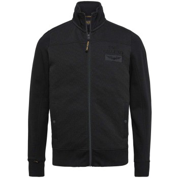 Zip jacket jacquard interlock swea black
