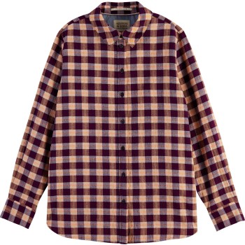 Checked oversized shirt check thistle