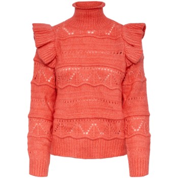Coraline ls knit pullover calypso coral