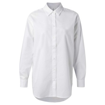 Oversized poplin shirt pure white