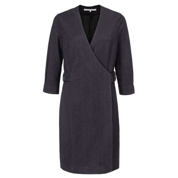 Wrap dress with belt anthracite