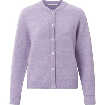 Cardigan with buttons rose purple