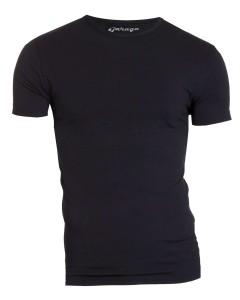 Basis t-shirt ronde hals bodyfit zwart