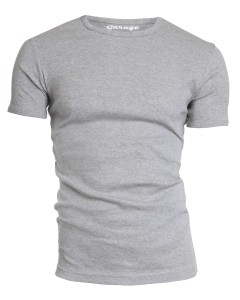Basis t-shirt ronde hals semi bodyfit grijs