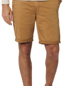 Short chino garment dyed twill stre sand